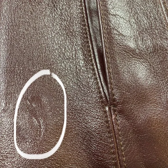 Wilson’s Leather | Burgundy Leather Zip Up Jacket - Picture 16 of 17